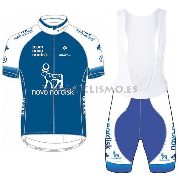 2017 Maillot Novo Nordisk tirantes mangas cortas azul